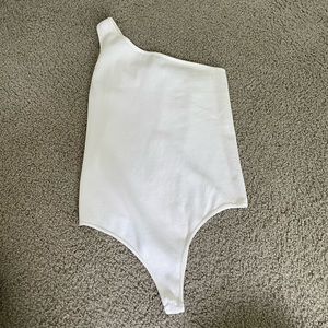 White One Shoulder Bodysuit